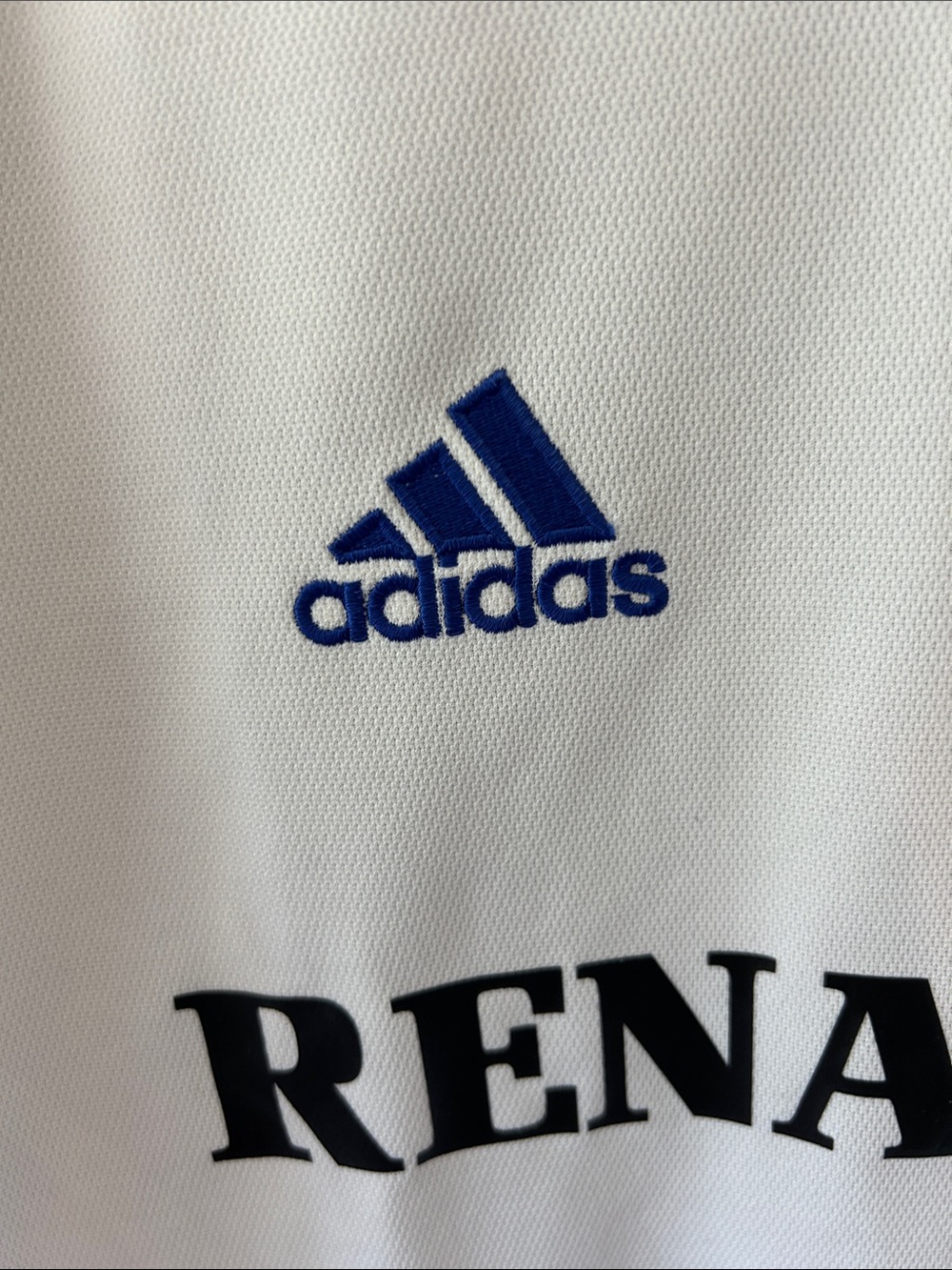adidas White Soccer Jersey with Red and Blue Trim - Picture 4 of 7
